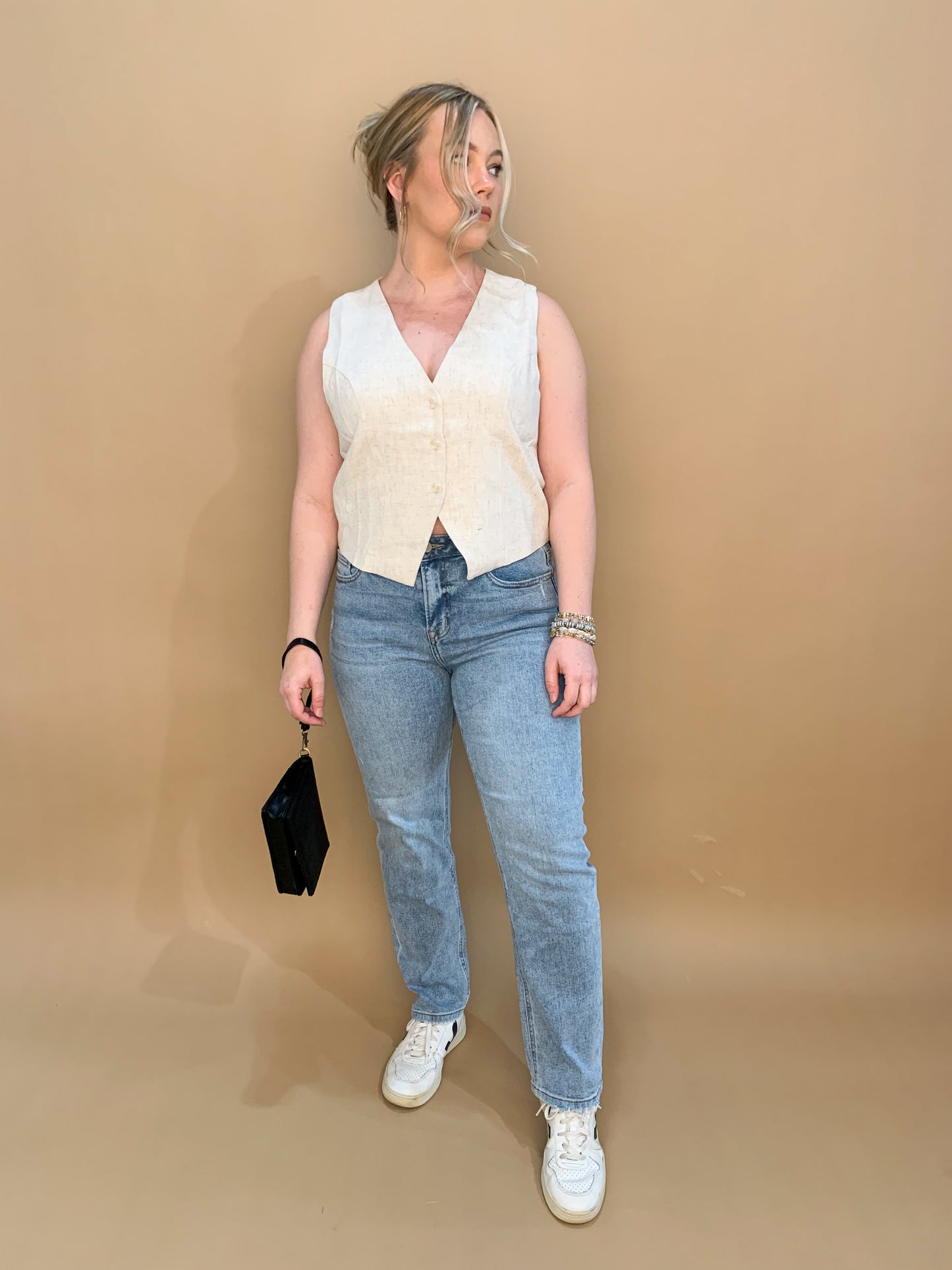 Skye Super High Rise Wedgie Straight Leg Denim, Mica