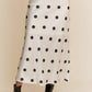 Satin Polka Dot Midi Skirt
