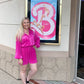 Barbi Girl Romper, Hot Pink