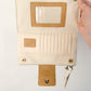 Camri Color Block Wallet Crossbody, White/Tan