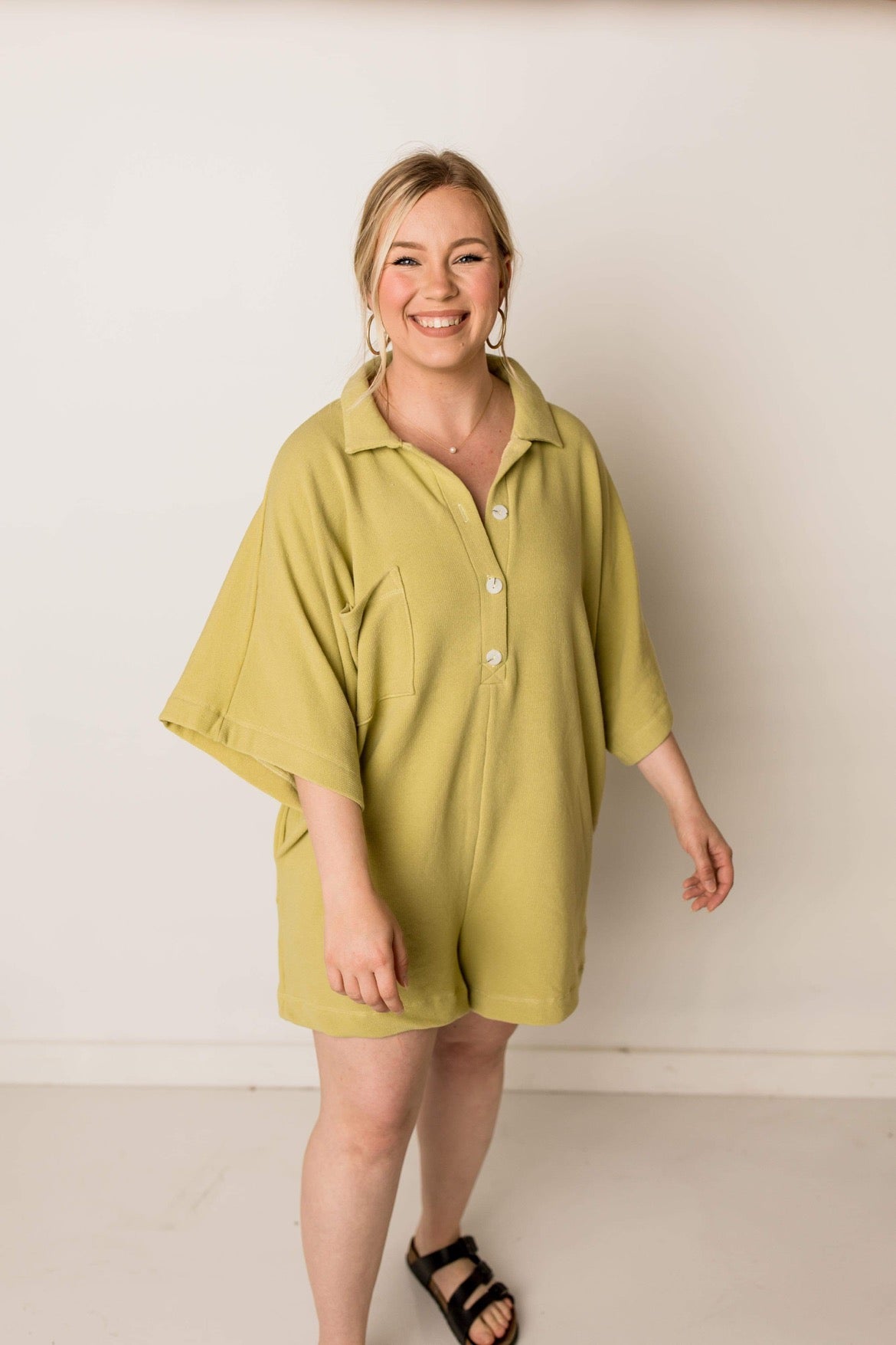 Lettie Romper, Lime