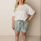 Chillout Cotton Slub Tee with Buttons, White