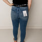Lucy High Rise Ankle Skinny with Distressed Knee, Mica Denim