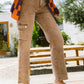 Nuna Lyocell Stretch High Rise Cargo Denim Jeans, Toffee