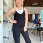 Jada Drop Crotch Tank Style Jumpsuit, Black
