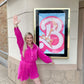 Barbi Girl Romper, Hot Pink