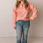 All in the Details Crochet Accent Top, Coral Pink