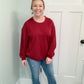 Wine Crewneck Style Sweater