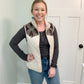 Leah Jersey Knit Top, Charcoal