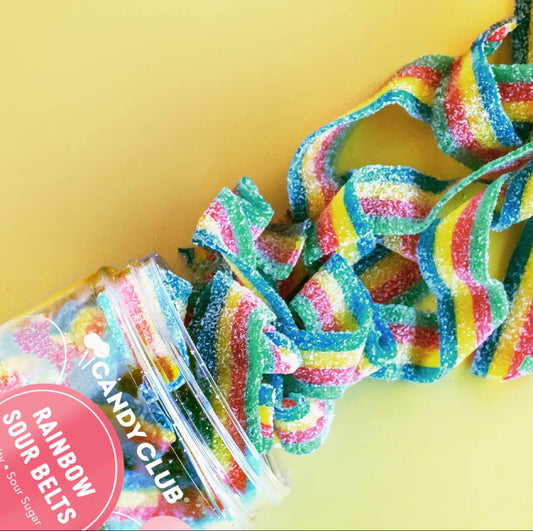 Candy Club Rainbow Sour Belt Candies