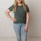 Hannah Light Wash Mid Rise Skinny Jeans, Risen Denim