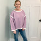 Sporty Girl Lavender Boxy Sweater