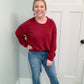 Wine Crewneck Style Sweater